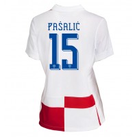 Camiseta Croacia Mario Pasalic #15 Primera Equipación Replica Eurocopa 2024 para mujer mangas cortas